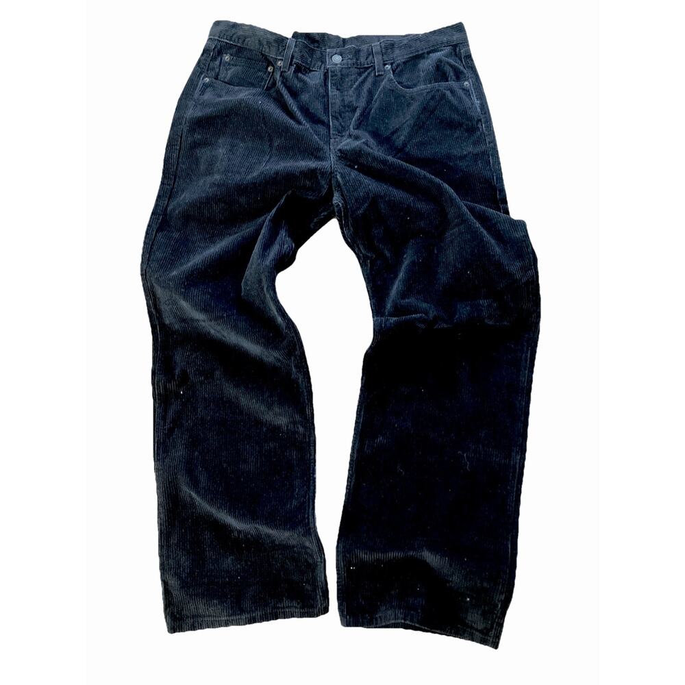 Levi's‎ Corduroy Pants Men's Sz 33 (36x30) New Black Low Pro Mid Rise Straight